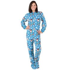 Winter wonders abound in these whimsical feel good footies for men and women! Polar bears ski and penguins snowboard past igloos and the North Pole sign during a blizzard as snowflakes fall with fury! Feel good footed pajamas for plus sizes and all other categories brighten and warm any cold and dreary winter day! Soft and durable polar fleece will bring comfort and last all season long! Hoodie Footie, Footed Pajamas, Adult Pajamas, Best Pajamas, Winter Pajamas, The North Pole, Jogging Suit, Winter Themed, One Piece Pajamas