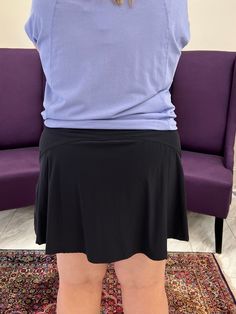 This Black Swoop Active Tennis Skirt is a must-have! The biker shorts under and the side pockets make this the perfect active skirt. This skirt can be worn for summer activities, sports, or as athleisure. Also Available in Misses Sizes, Click Here Attached Biker Short Pockets in biker shorts Stretchy waistband Fit - True to size. If between sizes, size up for length. Model - Ashley is 5'8" and a size 16/18and wearing a size 1X. Sizing - 1XL, 2XL, 3XL Fabric - 88% Nylon 12% Spandex Suggested care Stretch Skort With Side Pockets For Workout, Stretch Workout Skort With Side Pockets, Casual 4-way Stretch Tennis Skirt For Gym, Workout Shorts With Lined Skirt, Stretch Swim Skirt With Pockets For Workout, Casual 4-way Stretch Skirt For Workout, Athleisure Short Lined Swim Skirt, Solid Skort With Pockets For Workout, Skirted Skort With Built-in Shorts For Workout