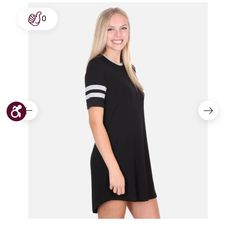 Women’s Z Supply Black/Gray Athletic Stripe Jersey Tee Dress M Z Supply Is All About Creating Wardrobe Essentials You’ll Wear Every Day, Like This Super Soft Dress. Easy, Casual, And Comfy Vibes, Their Trend-Right Pieces Are Always Versatileand Their Silhouettes Are Designed To Flatter. This Is A Black Tee-Shirt Dress With A Gray Athletic Strip. 95% Rayon, 5% Spandex. Machine Wash, Wash Cold, Tumble Dry Low. Size Medium. New Without Tags, Excellent Condition. Z Supply Style # 173097 Black T-shirt Dress For Loungewear, Casual Black Mini Dress For Loungewear, Trendy Black Loungewear Dress, Trendy Black Dress For Loungewear, Trendy Black Lounge Dress, Prom Dress For Teens, Soft Dress, Perfect Prom Dress, Wedding Dresses For Sale