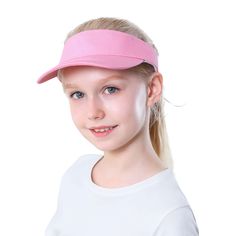 PRICES MAY VARY. 【Comfortable and Skin-Friendly material】This kids sun visor is made of 100% cotton, comfortable and breathable, and does not sweat. While wearing it, it can protect children's skin and block out most of the sun for children. Soft materials make activities more comfortable. This visors for kids will keep your child's head cool during exercise. 【Clever shape design】The wide brim of this kid's baseball cap protects your child's face, neck and ears from the sun's rays. Sport golf vi Tennis Hat, Hat For Boys, Kids Sun, Kids Baseball Caps, Golf Visor, Sport Golf, Ponytail Hat, Visor Hat, Kids Baseball