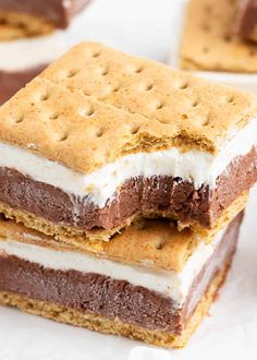 three chocolate pudding bars stacked on top of each other with the text box instant chocolate pudding 2 5 cups whole milk and 25 cool whip cream crackers