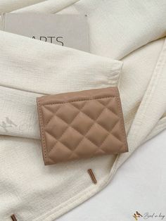 Bird in Bag - Exquisite Womens Zipper Closure Short Wallet Featuring a Chic Diamond Grid Pattern Trendy Beige Coin Purse For Travel, Trendy Beige Coin Purse, Trendy Beige Rectangular Coin Purse, Rectangular Beige Coin Purse With Zipper, Versatile Beige Rectangular Wallet, Beige Rectangular Wallet With Zipper Closure, Trendy Beige Wallet For Daily Use, Chic Beige Wallets Perfect For Gifts, Trendy Brown Coin Purse With Zipper Closure