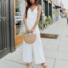 White Jumpsuit From Magnolia Boutique. Surplice Top, Adjustable Straps, Elastic/Adjustable Waist. Double Lined (Shorts) Nwt Tags Pink Lily, Red Dress Boutique Chic White Jumpsuits And Rompers For Summer, White Jumpsuit For Summer Day Out, White Jumpsuits And Rompers For Summer Day Out, White Summer Jumpsuit For Beach Season, White Summer Jumpsuits And Rompers For Beach Season, Chic Jumpsuits And Rompers For Brunch At Beach Season, White Jumpsuits And Rompers For Spring Vacation, White Jumpsuits And Rompers For Beach Day Out, Chic White Jumpsuit For The Beach