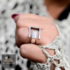 》Description 《 Antique Silver GEOMETRIC Ring, Big Statement Abstract Modern Ring Boho jewelry - Gift for her, Unisex Strudy Large Square Wide band ring 》D E T A I L S《 ✦Metal:- Silver  ✦Purty:- 925 Sterling Silver ✦Weight:-7 Gram (Approx) ✦Ring Size:- All Size Available 》C U S T O M I Z E O R D E R《 We accept custom and personalized order. It can be change in the gemstone, earring design and earring size. Please send us message if you are interested in a custom creation. 》 P A C K A G I N G 《 Yo Modern Open Band Jewelry As A Gift, Modern Open Band Jewelry Gift, Modern Ring Jewelry As A Gift, Unique Stackable Rings With Open Band As Gift, Unique Stackable Rings With Open Band For Gift, Metal Open Band Jewelry For Anniversary, Metal Jewelry With Open Band For Anniversary, Metal Jewelry For Anniversary With Open Band, Anniversary Open Band Metal Jewelry