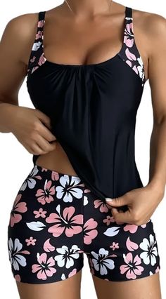 Elegant Swimwear, Latest Dress For Women, Trendy Swimsuits, Swimsuits Outfits, Womens Tankini, Ruched Top, Elegant Dresses For Women, Cute Swimsuits, Tankini Set