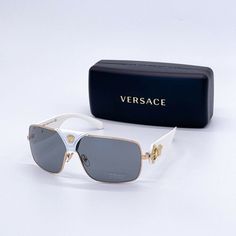 Brand New, Never Used. 100% Authentic! Comes With Case, Card, And Box! Reasonable Offers Always Welcome :) Elegant White Shield Sunglasses With Tinted Lenses, Classic White Shield Sunglasses With Uva Protection, Luxury White Sunglasses With Uv Protection, Formal White Sunglasses With Mirrored Lenses, Elegant White Shield Sunglasses With Polarized Lenses, Elegant White Shield Sunglasses With Uv Protection, Formal White Sunglasses With Uv Protection, Classic White Shield Sunglasses With Anti-reflective Coating, White Anti-reflective Square Frame Sunglasses