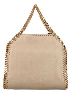 This luxury mini bag is the perfect blend of elegance and practicality, with just the right amount of sparkle to brighten your day. Crafted in Italy, its chic design is complemented by a signature gold diamond-cut chain that adds a touch of flair. It's a versatile piece that seamlessly transitions from day to night, making it a must-have accessory for any wardrobe. Snap button fastening on top Signature gold diamond-cut chain Two handles and a shoulder strap Internal slip pocket Logo charm Dimen Everyday Luxury Rectangular Bag With Chain, Rectangular Everyday Luxury Bag With Chain, Luxury Everyday Rectangular Bag With Chain, Elegant Top Handle Bag With Chain, Rectangular Chain Bag For Everyday Luxury, Modern Bags With Gold Chain, Chic Gold Shoulder Bag With Chain, Chic Gold Bags With Gold Chain, Chic Everyday Bags With Gold Chain