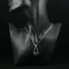 The unique teardrop pendant necklace is handmade using 999 sterling silver and amethyst. The Length of the pendant is 1 3/8 inches, or 4cm. The length of the chain is 16 inches, 40cm. For matching earring: https://www.etsy.com/listing/179380323/999silver-earrings?ref=listing-shop-header-1 ;-) My contact number: 626-379-1904. Please contact me if you would like to order multiples or customize a design for your special event, I will be pleased to give you a discount on a quantity order. ;-) Purcha Silver Teardrop Pendant Crystal Necklaces For Gifts, Silver Teardrop Pendant Crystal Necklace Gift, Silver Birthstone Teardrop Pendant Crystal Necklace, Spiritual Sterling Silver Teardrop Necklace, Sterling Silver Teardrop Gemstone Crystal Necklace, Purple Teardrop Drop Necklace As Gift, Amethyst Teardrop Necklace For Healing, Spiritual Silver Teardrop Crystal Necklace, Sterling Silver Teardrop Pendant Crystal Necklace