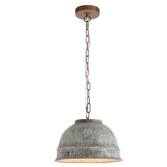 an old fashioned light fixture with chain hanging from it's center, on a white background