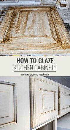 how to glaze kitchen cabinets with the words how to glaze on top and bottom