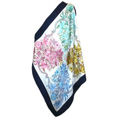 Gucci Floral Bouquet Scarf | See more vintage Scarves at https://www.1stdibs.com/fashion/accessories/scarves in 1stDibs Gucci Floral, Gucci Scarf, Vintage Scarves, Gucci Brand, Reversible Scarf, Gucci Outfits, Designer Scarves, Floral Scarf, Vintage Scarf