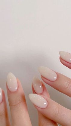 Milky Nails, Soft Nails, Nails Polish, Almond Shaped, Neutral Nails, Elegant Nails, Classy Nails, Chic Nails