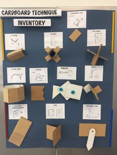 cardboard technique used to make an inventory display