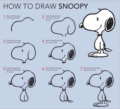 how to draw snoopy from the peanuts movie with instructions on how to draw it