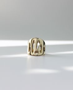 Organic Ring | Statement Ring, Modern, Circle, Gold, Sterling Silver Cast Rings, Wax Ring, Abstract Jewelry, Wax Carving, Carved Ring, Organic Rings, What Do You Mean, Wax Casting, Lost Wax Casting