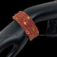 Design by Classical Dance Jewelry®  ❥ Product Details: Designer and trendy stones studded bangles set from the Classical Dance Jewelry are perfect for all occasions.  ❥ Our graceful designs complement your ethnic, western, and Indo-Western outfits.  ❥ These Stone bangles give you a very good option for Bharatnatyam, Kuchipudi, Seemantham, Wedding, pellikuthuru, Diwali, Navaratri, Pongal, Ganesh Chaturdi, Baby shower Decor. ❥ choodi | churi | Valail | Stone gaajulu are good return gifts ❥ Stylish Pink Cutdana Bracelets For Festivals, Festive Pink Cutdana Bracelets, Red Bracelet For Navratri Celebration, Red Bracelets For Navratri Celebration, Pink Cutdana Bangle For Diwali, Pink Jewelry For Diwali Puja, Pink Bollywood Bangle For Festivals, Adjustable Temple Jewelry Bangle For Celebrations, Adjustable Pink Bracelet For Diwali