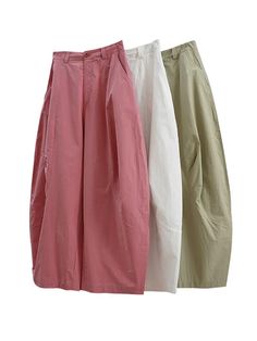 Split-Joint Solid Color Wide Leg Loose Trousers Casual Pants Bottoms Spring Green Loose Fit Wide Leg Pants, Spring Green Baggy Wide Leg Pants, Khaki Solid Color Bottoms For Workwear, Khaki Bottoms For Workwear, High Waist Solid Color Khaki Pants, High Waist Solid Khaki Pants, Green Solid Color Wide-leg Pants, Baggy High Waist Khaki Wide Leg Pants, Khaki Ankle-length Pants For Spring