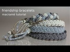 several bracelets are stacked on top of each other