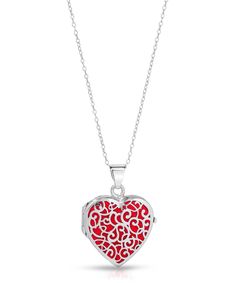 ITEM INFORMATION Collection Patterns of Love Made in Italy Product Type Necklace Condition New Gender Women's Total Item Weight 4.9 grams (approx.) Clasp Type Spring Ring Clasp Pendant Dimensions L 29.00mm x W 22.00mm MATERIAL INFORMATION Material Type(s) Rhodium Plated 925 Sterling Silver Red Heart-shaped Sterling Silver Charm Necklace, White Gold Locket Necklace For Valentine's Day Gift, Silver Heart Pendant Locket Necklace With Hallmark, Valentine's Day Locket Pendant Necklace, Silver Locket Necklace For Mother's Day, Nickel-free Locket Necklace For Anniversary On Valentine's Day, Silver Locket For Valentine's Day, White Heart Locket Necklace For Valentine's Day, Valentine's Day White Gold Open Heart Locket Necklace