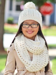 • I handmade this pom beanie in baby, toddler girl, child, & women's sizes. It is available in 39 trendy colors. This chunky crochet winter hat is a cozy and fashionable knit accessory that will keep you warm on those cold, windy days. It is the perfect piece for fall and autumn family pictures and makes a unique gift for her. • It features a giant fluffy pom pom that is 12" around (the size of a softball). • Crocheted in soft and warm 20% wool, 80% acrylic. Hand wash in warm water. Do not heavi Infinity Cowl, Girls Winter Hats, Crochet Winter Hats, Winter Styles, Crochet Circles, Crochet Winter, Hat Patterns, Circle Scarf, Chunky Crochet