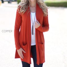 Ultra-soft and great quality, this open cardigan will be a go-to lightweight cardigan for your wardrobe all year round! It makes any outfit pop with your favorite colors. 57% polyester 38% rayon 5% spandex Soft Cardigan, Pocket Cardigan, Lightweight Cardigan, Open Cardigan, Long Sleeve Cardigan, Dusty Pink, Mid Length, Favorite Color, Heather Grey