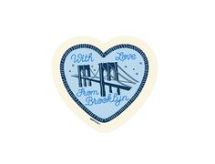 Brooklyn With Love Bridge Sticker Love Bridge, Scrapbook Printing, I Love Ny, Mini Journal, Retro Designs, Star Stickers, Girl Stickers, Cool Stickers, 로고 디자인