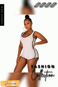 Women Sleeveless Patchwork Hooded Mid Waist Summer Sportswear Bodycon One Piece Romper White Sleeveless Tank Top For Leisure, Trendy Sleeveless Activewear For Sports, Trendy Sleeveless Solid Activewear, Trendy Sleeveless Activewear In Solid Colors, Trendy Solid Color Sleeveless Activewear, Sleeveless Stretch Activewear For Leisure, Trendy Sleeveless Workout Activewear, Sporty Sleeveless Tank Top For Leisure, Fitted Casual Sports Vest