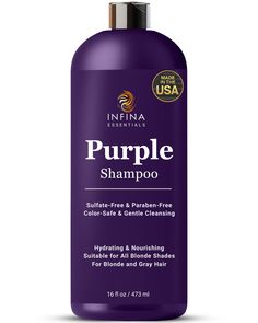 PRICES MAY VARY. Purple Shampoo for Blondes: Perfect for maintaining the beautiful cool tones of blonde hair, our shampoo combats brassy tones effectively. Complements Purple Conditioner: For best results, pair with our purple conditioner, designed to enhance the effect of our purple blue shampoo for brassy blond, silver or bleached hair. Ideal for Gray Hair: This purple shampoo for gray hair for women and men revitalizes and maintains the sophisticated silver hues, preventing unwanted yellow to Silver Hair Shampoo, Blue Shampoo, Purple Shampoo For Blondes, Blonde Shampoo, Purple Conditioner, Shampoo For Gray Hair, Brassy Blonde, Purple Shampoo And Conditioner, Purple Shampoo