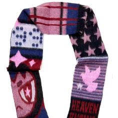 Happy99 X Pinkpantheress Heaven Knows Scarves 25% Mohair 20% Wool 40% Nylon 15% Acrylic 5-Color Jacquard Knit Double Layered For Extra Warmth Red Tassels +4 Agility Length 79 In / 200 Cm Width 11.8 In / 30 Cm Pink Pantheress, Embellished Scarf, Brown Flannel, Tie Dye Scarves, Outfit Layout, Reversible Scarf, Woven Scarves, Vintage Silk Scarf, Handmade Scarves