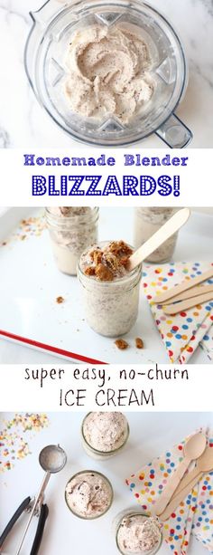 homemade blender blizzards are super easy, no - churn ice cream