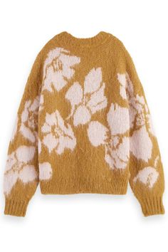 This classic crewneck knit is the sweater of dreams! With its soft brush texture and romantic floral design, it keeps you cozy and comfy all day long. Plus, it's got a ribbed hem and cuff for a little extra pizzazz - your wardrobe will thank you! 50% Acrylic - Recycled /25% Nylon /17% Wool /8% Alpaca Floral Jumper, Floral Pullover, Classic Sweater, Floral Sweater, Floral Knit, Scotch Soda, Denim Leggings, Tk Maxx, Sweaters Crewneck