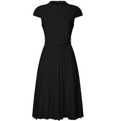 This dress can be a perfect addition to almost any outfit for daily wear, great for work, meetings, weddings, offices, businesses, parties, cocktails, casual, everyday dressing, etc. Pair with flat shoes or high heels for an elegant office look. Comfortable and versatile, this dress is perfect on its own or as a layer under a blazer. Black Dress Business, Work Meetings, Pleated Dresses, Dress Business, Elegant Office, Pleated Midi Dress, Long Sleeve Midi, Dresses Black, Casual Everyday