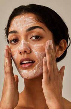 What it is: A powerful AHA mask that deeply exfoliates, clears and refines pores, and reinvigorates skin's collagen production.Who it's for: All skin types.What it does: 15% glycolic acid, 5% lactic acid and ferulic acid resurface skin to help stimulate skin's renewal, clean skin buildable and smooth and even tone. Hyaluronic and shea butter nourish skin to deliver a bright, glowing complexion. How to use: Apply once a week to a clean face, neck and décolletage. Leave on the skin for a maximum o Collagen Benefits, Skin Care Face Mask, Scalp Scrub, Skin Collagen, Mascara Facial, Glowing Complexion, Liquid Gold, Clean Face, Facial Masks