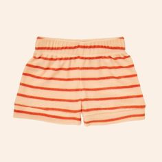 Playful Relaxed Fit Shorts With Elastic Waistband, Summer Playwear Bottoms With Relaxed Fit, Relaxed Fit Shorts For Playwear, Spring Season, Relaxed Fit Shorts For Spring Playwear, Relaxed Fit Shorts For Playwear, Playful Striped Summer Shorts, Playful Striped Shorts For Summer, Summer Cotton Bottoms With Striped Hem, Sporty Striped Hem Bottoms For Summer