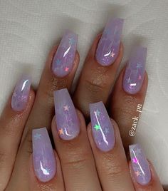 Ombre Nail Design, Stars Nails, Nail Design Glitter, French Pedicure, Lilac Nails, Oktoberfest Party, Unicorn Nails, Nails Polish