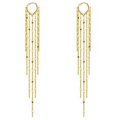 PRICES MAY VARY. [Excellent Design]:Gold tassels earrings for women ,shaking , shinny , making you more attractive. [Suitable Size]:Long gold dangle earrings: around 4.5 inches, Light weight and comfortable to wear. [Hypoallergenic]:The Long silver tassel earrings for women are made of copper with sterling silver post , hypoallergenic and does not fade easily, making it a good choice for sensitive ears. [Satisfied Gift]: The long earrings for women, classic design suitable for women of all ages. Silver Tassel Earrings, Tassels Earrings, Gold Tassel Earrings, Silver Chandelier Earrings, Silver Chandelier, Gold Dangle Earrings, Thread Earrings, Earrings Long, Long Pendant