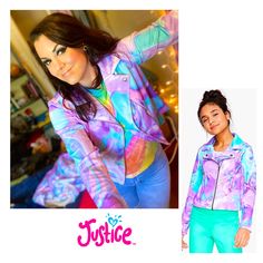 (2) Nwot Justice Swirl Pastel Tie Dye Moto Jackets Girls 18+ But Fits Us Women Hah! This Is Obviously One Of My All Time Favorite Jackets I've Ever Come Across And To Say I'm Over The Moon To Find That It Actually Fits Is To Say The Sky Is Blue. I Bought Five Of These That's How Much I Love Them And Knew They'd Stop Making Them. I Have It In A Size 18+ And 20+ (Girls Sizing), Both Which Fit Me Perfectly And I'm A Size Large 8/10. Also Have The Black Glitter Hoodie Same Size, 18/20. For The Small Casual Multicolor Biker Jacket For Spring, Fitted Multicolor Biker Jacket With Long Sleeves, Purple Long Sleeve Biker Jacket For Winter, Fitted Multicolor Long Sleeve Biker Jacket, Multicolor Fitted Long Sleeve Biker Jacket, Justice Fashion, Justice Clothing Outfits, Justice Store, Justice Swimwear