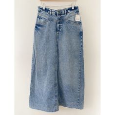 Nwt Free People We The Free Come As You Are Denim Skirt, Size 2 Color: Wash Is Potentially "Medium Indigo" - Distressed Blue Zipper & Button Closure 100% Cotton Condition Is New With Tag Smoke-Free & Pet-Free Home Size 2 Measurements Are Approximate And Taken When Item Is Flat 14.5 In. Across Waist 41 In. Long Wide Leg Blue Washed Denim Skirt, High Rise Washed Blue Denim Skirt, Washed Blue High Rise Denim Skirt, Blue Washed Wide-leg Denim Skirt, High Rise Washed Denim Skirt, Blue Washed Denim Straight Skirt, Blue Washed Straight Leg Denim Skirt, Blue Washed Straight-leg Denim Skirt, High Rise Washed Blue Skirt