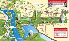 a map of the city and its surrounding area, with information about all the attractions