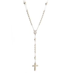 Born from the ever-present rosary prayer beads found in holy places and markets around the city of San Miguel de Allende, the Saint Mia Rosary Style Necklace is adorned with a beaded cross that hangs from an 8-inch drop. Fully adjustable, this necklace is wholly contemporary yet steeped in Mexican history. The cross, which is double-sided, is made with vintage beads in an open setting. Inspired by a Patron Saint with a heart of gold. Mexican History, Rosary Style Necklace, Rosary Prayer, Gold Medallion, Beaded Cross, Vintage Beads, Pearl Cream, Patron Saints, Crystal Drop