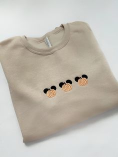 Embroidered  sweater true to size Fall Disney Ears, Black Sweatshirt With Custom Embroidery For Fall, Embroidered Crew Neck Sweater For Fall, Embroidered Long Sleeve Sweater For Fall, Casual Fall Sweater With Custom Embroidery, Embroidered Long Sleeve Sweatshirt For Fall, Fall Crew Neck Sweatshirt With Custom Embroidery, Fall Long Sleeve Sweatshirt With Custom Embroidery, Crew Neck Top With Custom Embroidery For Fall