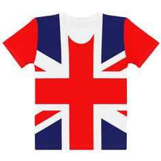 The UK flag is a symbol of national pride, unity, and patriotism. The Union Jack t-shirt celebrates the United Kingdom's union by incorporating the three national flags of England, Scotland, Wales and Northern Ireland. So if you're proud to be British or if you want to show your heritage and support for UK then this is the perfect T-shirt for you. Find more Union Jack items + PRODUCT DESCRIPTION + 95% Polyester, 5% Elastane (fabric composition may vary by 1%) Smooth fabric Color does not fade Ve White American Flag T-shirt For Independence Day, White T-shirt With American Flag For Independence Day, Independence Day T-shirt With Sublimation Print, Patriotic Short Sleeve T-shirt With Flag Print, Red Crew Neck T-shirt With Flag Print, Flag Print Graphic Tee With Crew Neck, Graphic Tee With Flag Print And Crew Neck, Graphic Tee T-shirt With Flag Print And Crew Neck, Graphic Tee With Flag Print Crew Neck