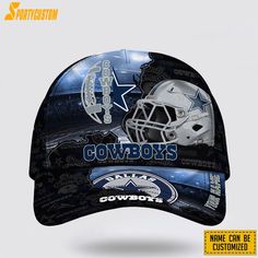 the cowboys hat is designed to look like it has been worn by some football players