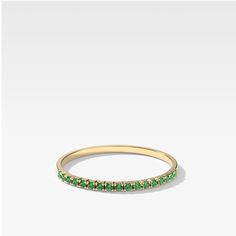 This diaphanous ring is the height of simplicity: the French pavé setting showcases the color of its delicate 0.005 carat ideal cut green emeralds. 1.4 mm band available in rose, yellow and white gold Questions? Want to modify this ring? CONTACT US Nervous About Buying Jewelry Online? READ THIS Made in the USA. All sales are final. All Good Stone pieces are made to order – please allow 3-4 weeks for production, followed by 1-2 days for shipping! Trust us - we’re worth the wait ;) Classic Green Diamond Stackable Ring, Classic Green Stackable Diamond Ring, Green Diamond Stackable Rings For May Birthstone, Stackable Green Diamond Ring In 14k Gold, Classic Green Stackable Rings For Formal Occasions, Green Emerald Stackable Diamond Ring, Classic Green Emerald Ring With Single Cut Diamonds, Green Diamond Stackable Rings Fine Jewelry, Stackable Green Emerald Diamond Ring