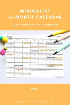 a printable planner with pencils and crayons next to it on a table