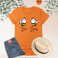 Boo Bees Shirt, Ghost Halloween Shirt, Bee Lover Gift, Funny Halloween Shirt, Spooky Season Shirt, Happy Halloween Shirt,Halloween Party Tee Tee Type: Spring,Summer,Fall,Winter Tee Length: Regular Tee Sleeve: Short Sleeve On Cruise Time Coconut Trees & Anchor Tee Shirts,Funny Cruising Letter Print Sayings Novelty T Shirts Tops, Casual Loose-Fit Short Sleeve O-Neck T-Shirts Blouses,Cruising Family Vacation Tee Shirts,Cruising Friend Party T Shirts Clothing. Size Chart: (1Inch=2.54cm)  Welcome to Boo Bees Shirt, Cute Orange Tops For Halloween, Cute Orange Top For Halloween, Friend Party, Boo Bees, Winter Tees, Happy Halloween Shirt, Bee Lover Gifts, Boo Shirts