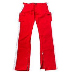 Kayden K Red Denim Skinny Slim Men Fashion Jeans 30x31 Nwot. Red Cotton Jeans With Pockets, Trendy Red Cotton Jeans, Red Cotton Jeans, Fitted Red Jeans With Pockets, Red Fitted Streetwear Pants, Fitted Red Pants For Streetwear, Fitted Red Jeans, Urban Red Pants For Streetwear, Red Cotton Jeans For Streetwear