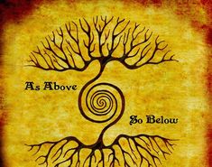 a tree with roots and the words as above go below