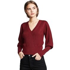 New With Tags. 100%Merino Wool Burgundy V-neck Sweater For Fall, Red V-neck Sweater For Work, Burgundy V-neck Top For Winter, Elizabeth Cardigan, Bearded Lady, Puff Sleeve Sweater, Metallic Sweater, Striped Turtleneck, Cream Sweater