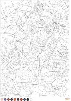 a coloring page with an image of a woman's face